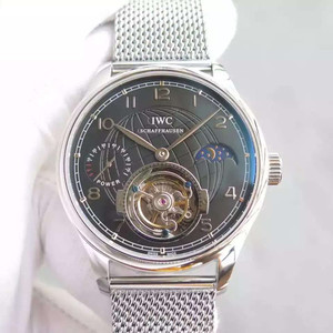 IWC portugisiska Power Sun Moon Star Series Real svänghjulsmekanisk herrklocka