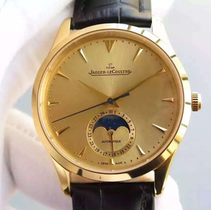 Jaeger-LeCoultre ultra-thin master moon phase master gold appearance domineering side leakage