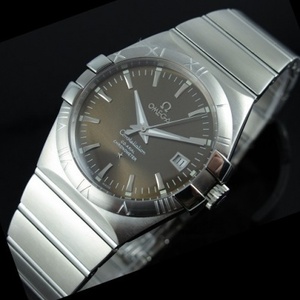Swiss Omega OMEGA All-steel Double Eagle Series Watch Automatic Mechanical Transparent Men's Watch Swiss Movement