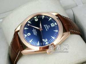 Guangzhou OMEGA Omega Seamaster series with luminous black leather strap automatic mechanical back white face men's watch