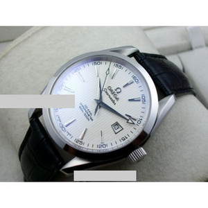Swiss high imitation Omega OMEGA Seamaster series leather strap automatic mechanical back white face men's watch Swiss movement